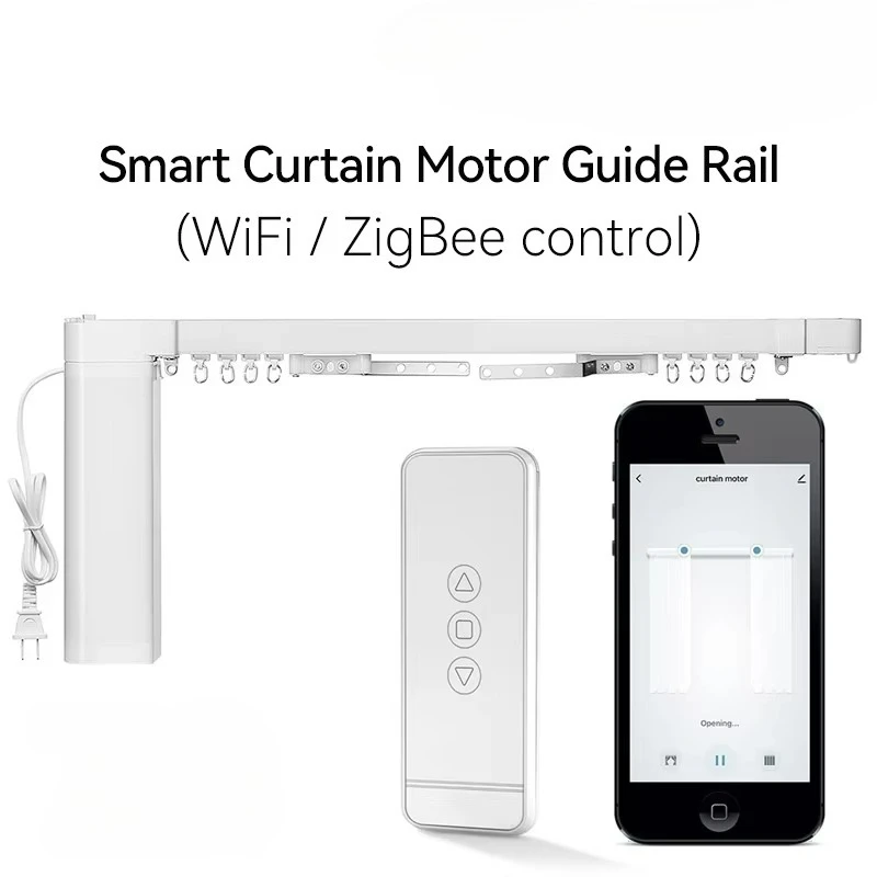 

The latest smart home curtain motor kit one-way remote control, with voice intelligent curtain system electric