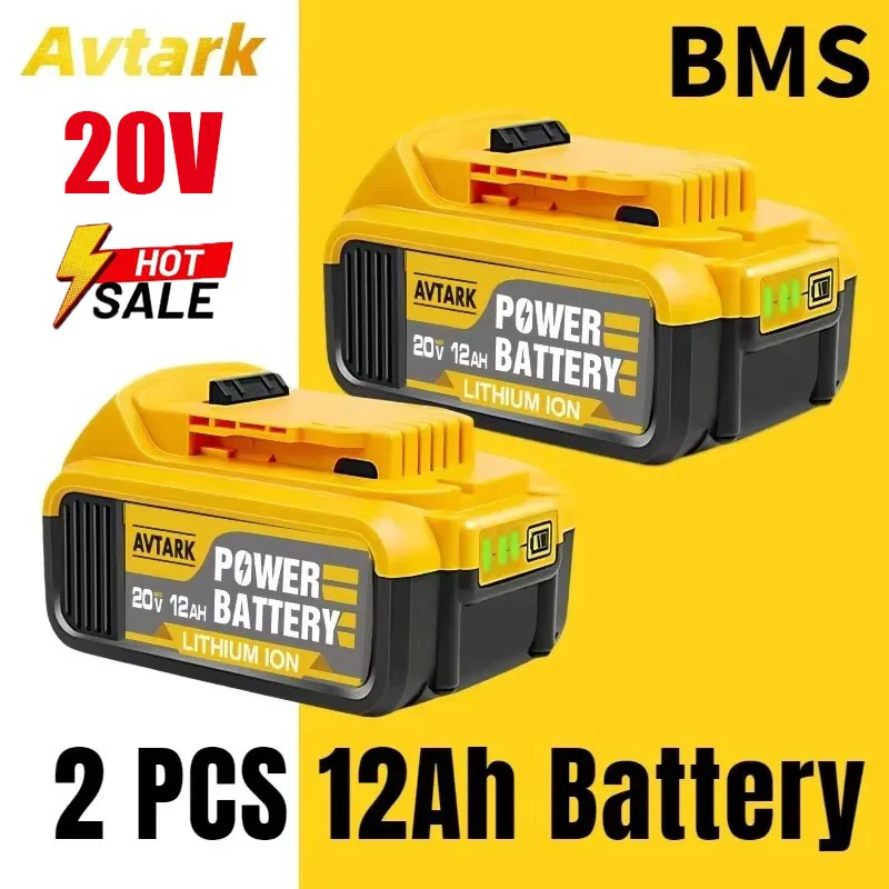 

100% Original 12000mAh 20V for Dewalt Power Tool Battery DCB206 20V 12.0Ah Battery DCB206 20V Battery DCB205 DCB204-2