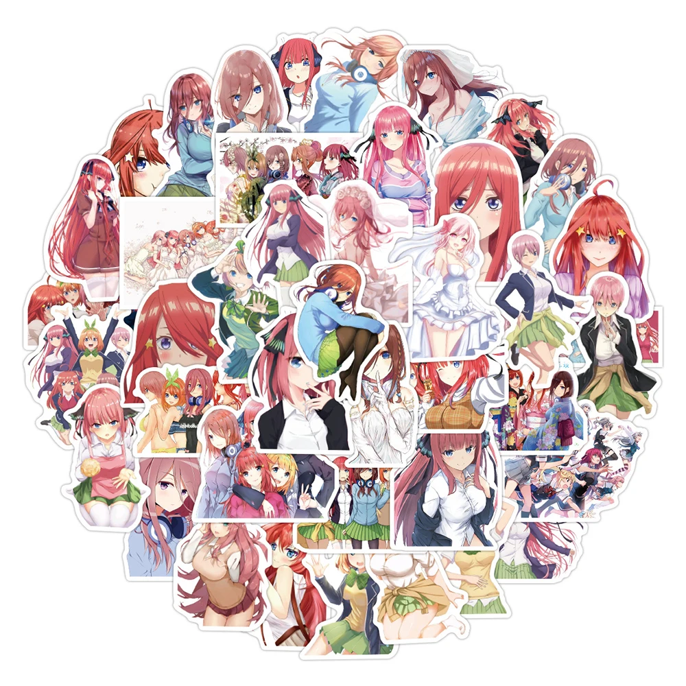 10/30/50PCS Anime The Quintessential Quintuplets Cartoon Cute Graffiti Stickers Decoration Laptop Phone Tablet Waterproof Decal