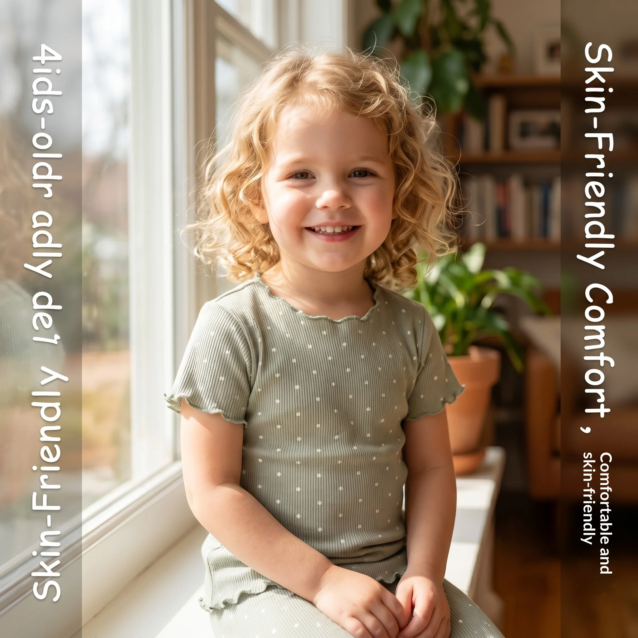 New Arrival: Girls' Summer Pajamas - All-Over Polka Dot Print, Versatile and Stylish Short-Sleeve Two-Piece Loungewear Set
