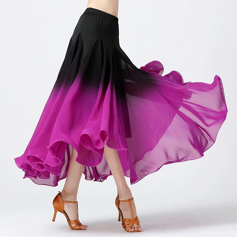 Women Modern Dance Skirt Waltz Performance Spanish Dance Clothing Ballroom Flamenco Skirt Women Stage Dancing Wear Tango