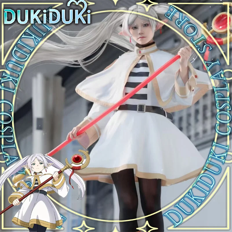 

Japanese Anime Frieren Beyond Journey's End Frieren Cosplay Costume Women Halloween Costume Wthie Dress Carnival Party Role Play