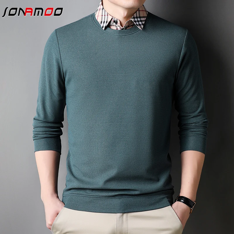 Spring and Autumn New Polo Shirt Fashion Solid Color Men\'s Polo Collar Top Pure Cotton Daily Long Sleeve Polo Shirt