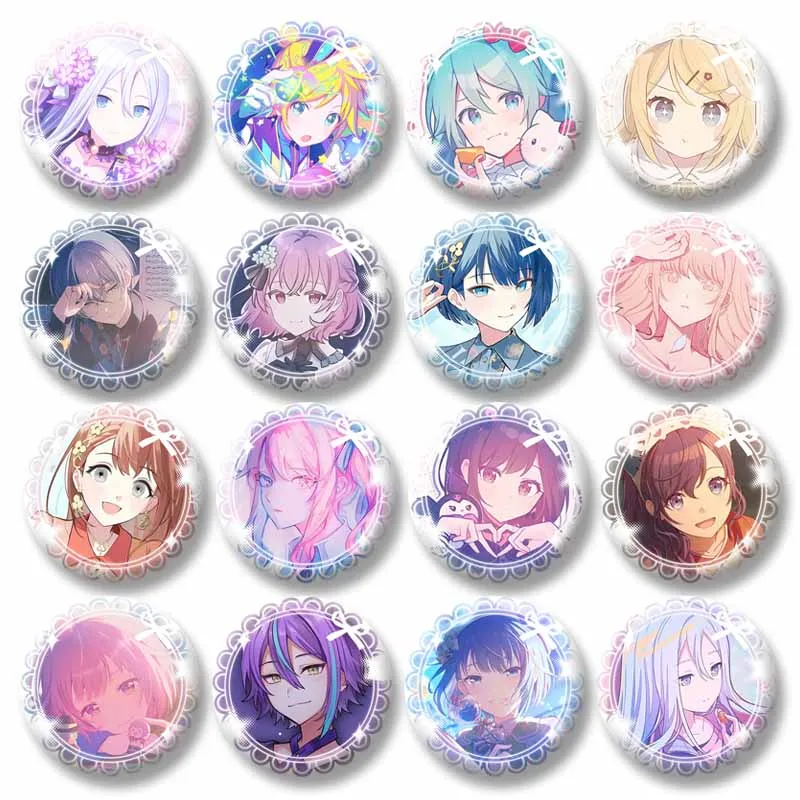 Tenma Saki Momoi Airi Akiyama Mizuki Tenma Tsukasa Soft Button Pins Project SEKAI Icons Badge Hat Bag Brooch Accessories Gifts