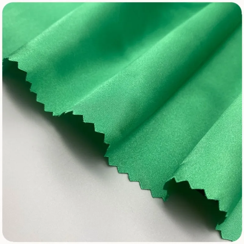 

High-elasticity silk glossy polyester tinted fabric elastic spring and summer dress halter evening