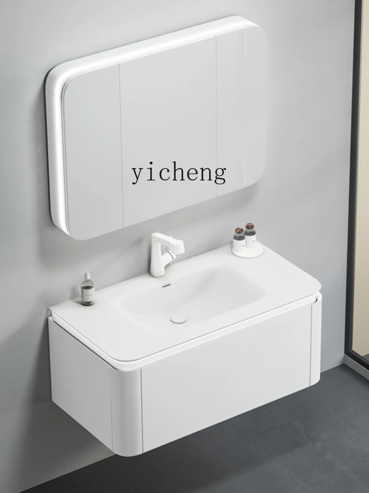 XL Ceramic Table Storage Cabinet Tube Washing Integrated Intelligent Bathroom Cabinet Combination Bathroom Cabinet