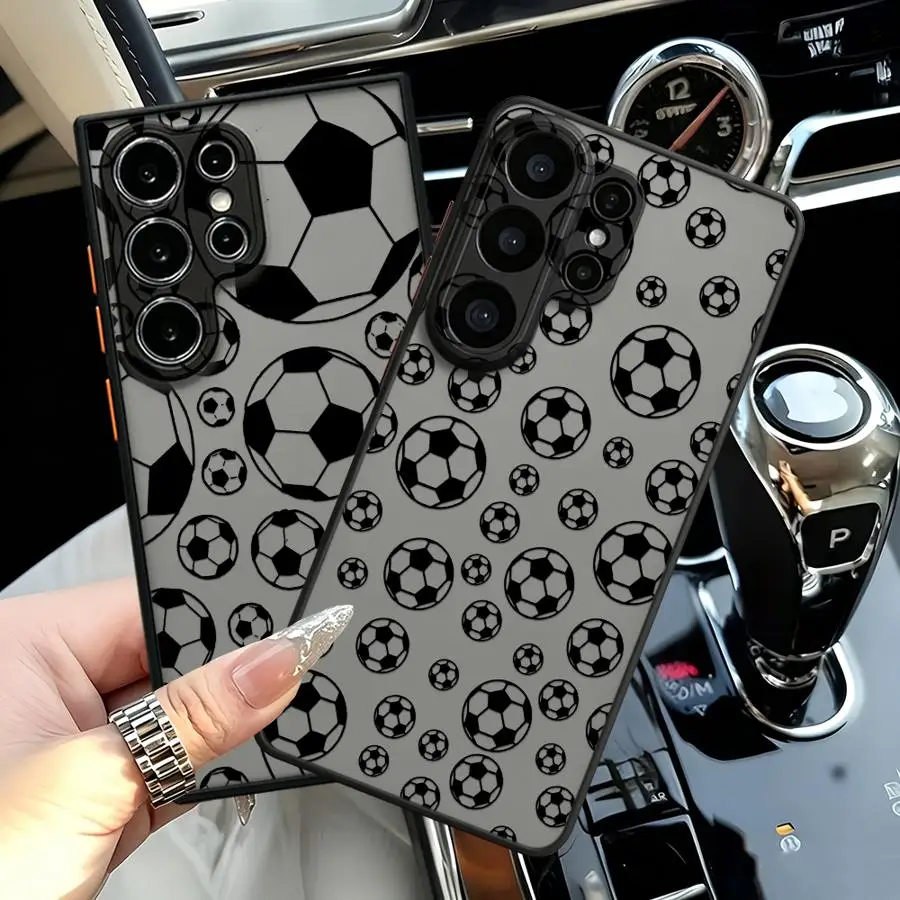 Funda Back Phone Cover Case for Samsung Galaxy S26 S25 Ultra S22 S21 S24 Plus Note 20 Ultra 10+ S20 FE S23 FE Funny Football