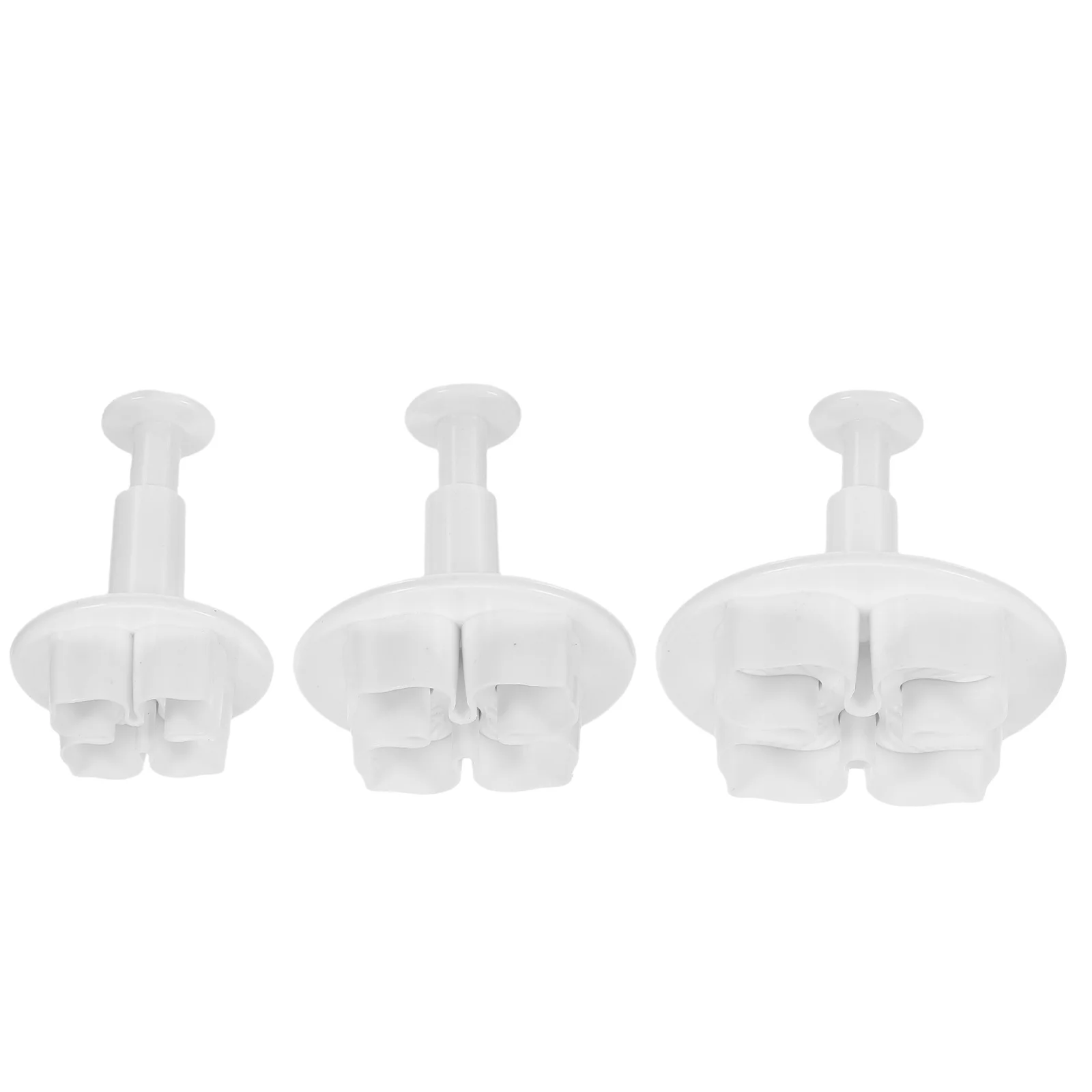 3 pezzi stantuffi per taglierina per fondente di ortensia 3 diverse dimensioni stampi per biscotti per torta in plastica dura bianca taglierina per fondente di ortensia