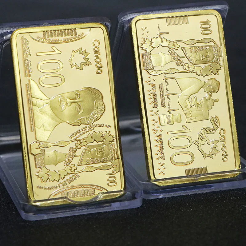 Canadian commemorative coins, square gold nuggets, Maple Leaf 100 gold coins, gold bar medals
