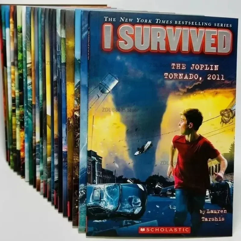 21 Books/Set I Survived English Reading Books Disaster History Survival Novel Escape Guide Children's Science Chapters Books