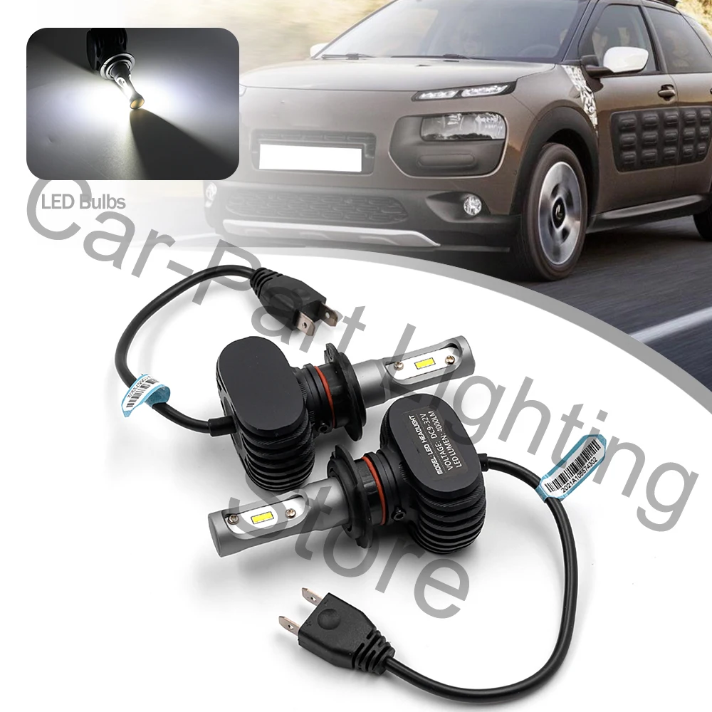 

2Pcs For CITROËN C4 Cactus Hatchback 2014 2015 2016 Canbus 6000K 8000LM High Power LED Headlight High Low Hi Lo Beam H7 Bulbs