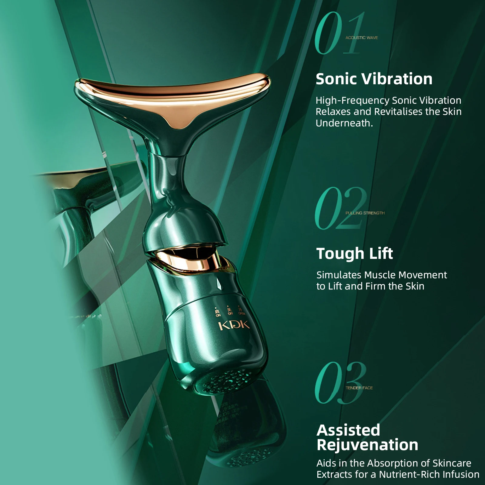 3-in-1 gezichtsliftapparaat Nek Gezichtsoogmassage Gezicht Slimmer EMS Schoonheid Huidverstrakking Rimpel Anti-aging gezichtsmassager