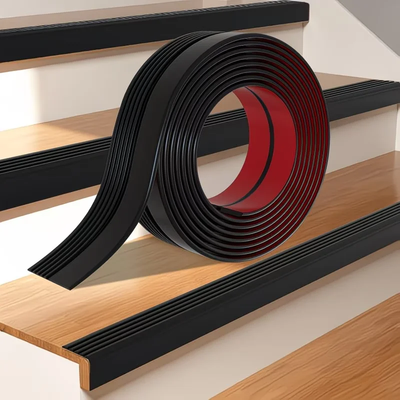 

1PC 1m/2m Stair Edge Trim Self-Adhesive Flexible Stair Safety Strip Non-Slip Stair Edge Protector Indoor Outdoor