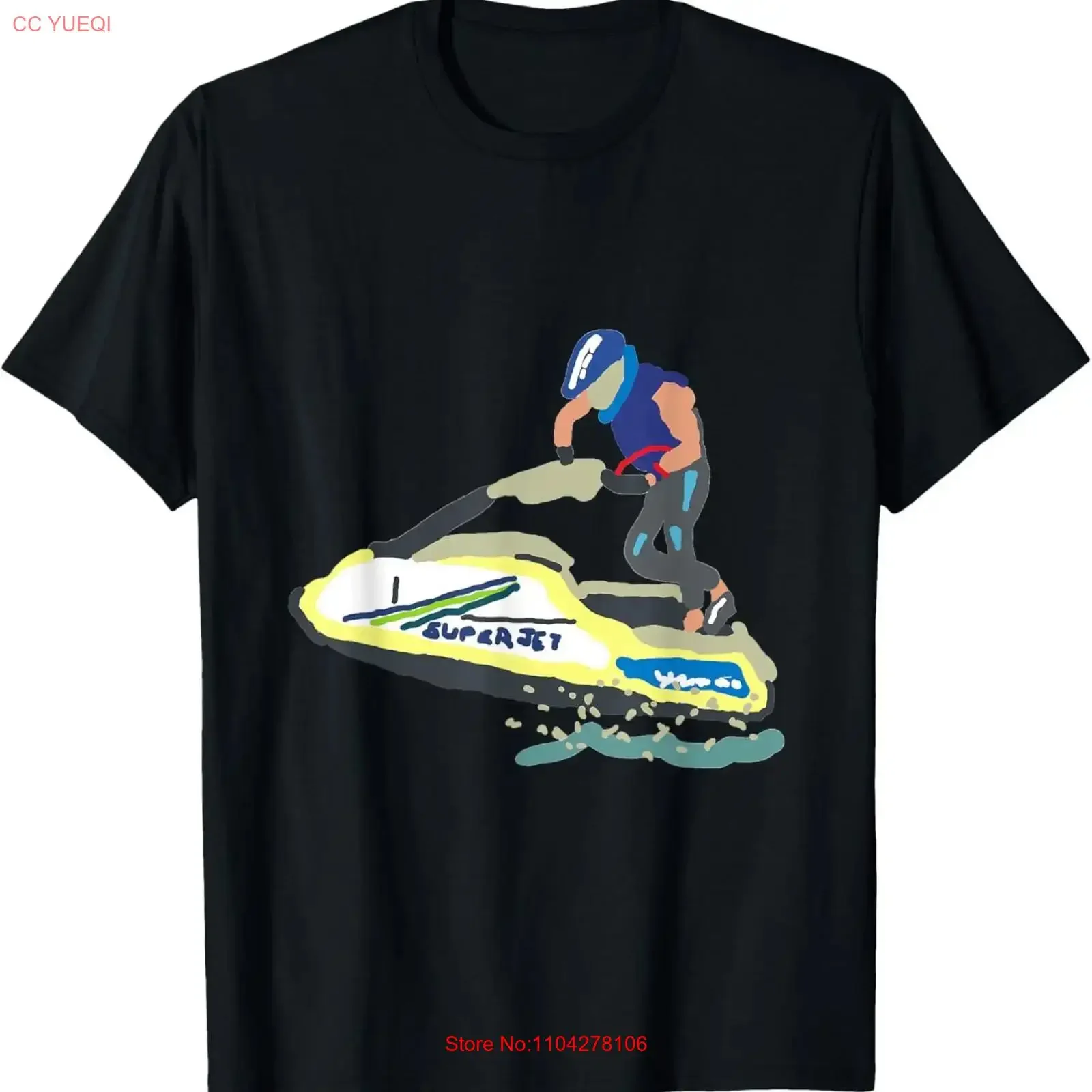 Stand Up Jet Ski Super T Shirt vintage Washed fashion Top For Everyday Wear Soft streetwear Casual Unisex graphic Versatile
