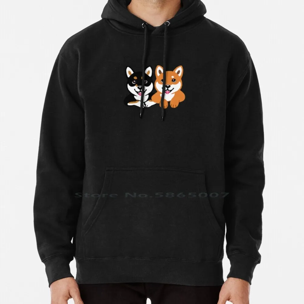 Happy Shiba Inu Friends Hoodie Sweater 6xl Cotton Cute Dog Shibe Shibainu Shiba Dog Shiba Inu Black And Tan Shiba Inu Red Cute