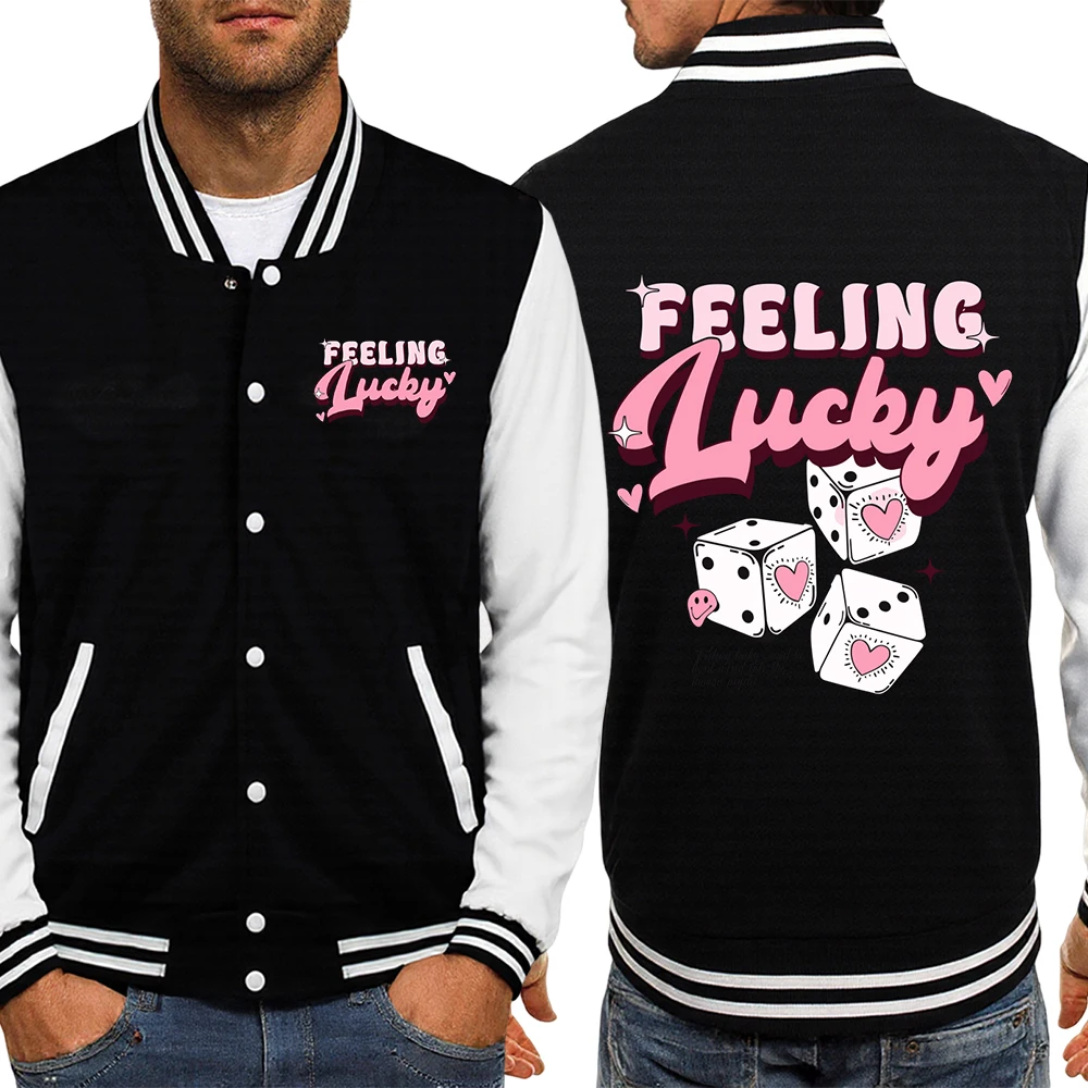 

Мужская уличная модная уличная бейсбольная куртка Lucky Love Dice, свободное повседневное пальто, флисовая американская одежда