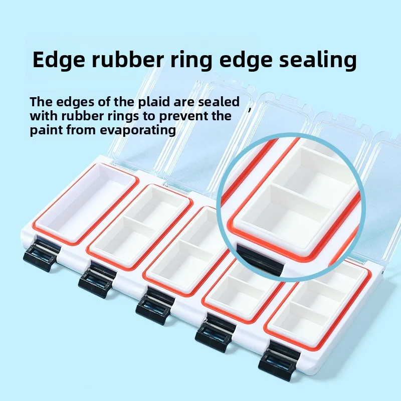 صندوق ترطيب بالألوان المائية، مسحوق مائي للطلاء، ألوان مائية من الأكريليك، صندوق خلط الألوان والتغليف،