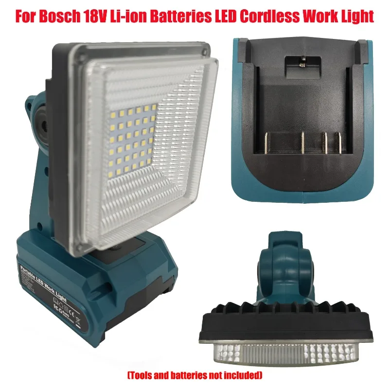 

HAKSINKY For Bosch 18V Li-ion Batteries LED Cordless Work Light with USB Portable Outdoor Light for Work Site and Emergency Use