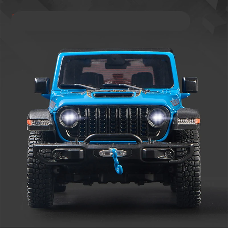 1:18 Jeeps Wrangler Rubicon Alloy Off-road Vehicles Car Model Diecast & Toy Metal Car Model Simulation Sound and Light Kids Gift