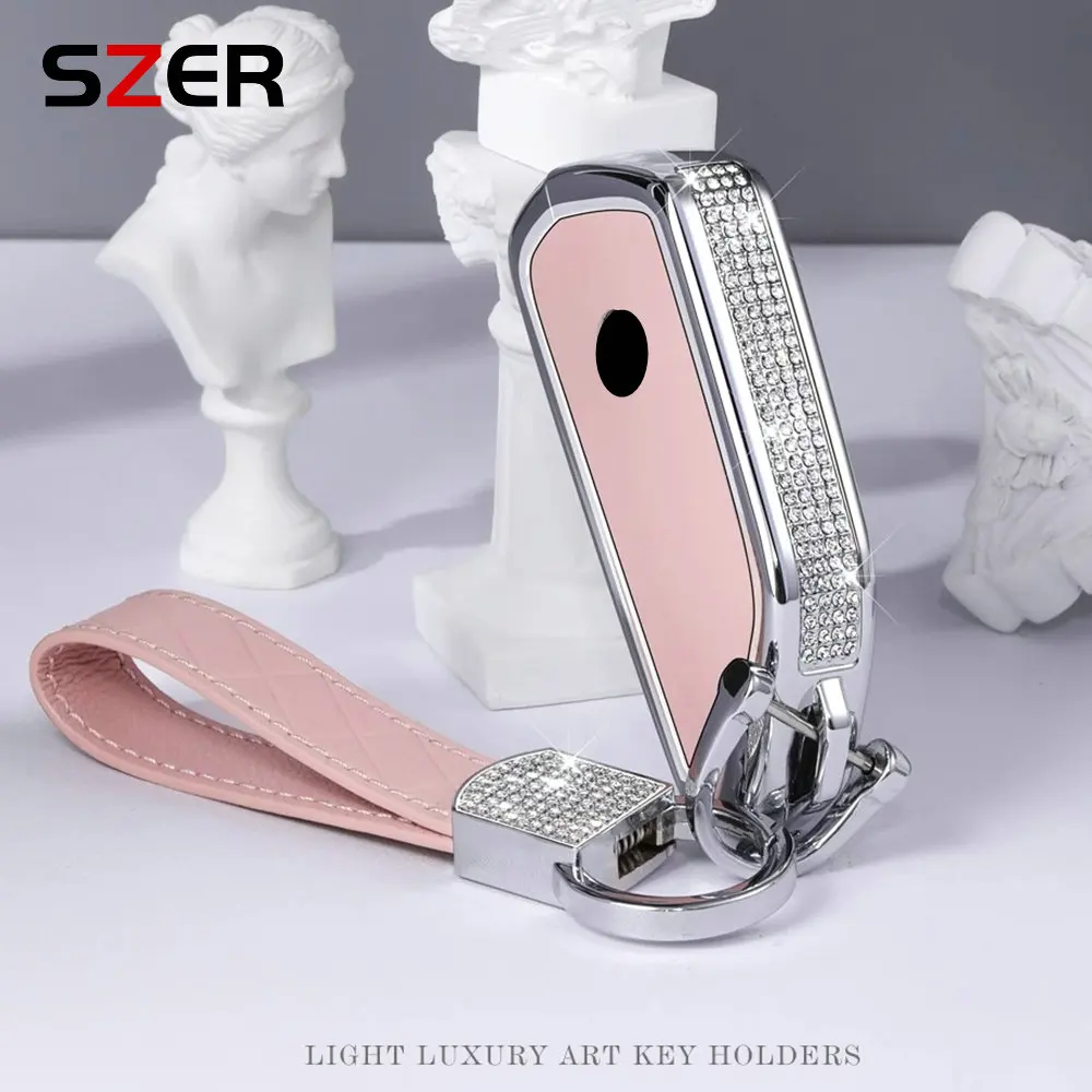 سبيكة جلدية حالة مفتاح السيارة ، غطاء قذيفة لفولكسفاغن فولكس فاجن جولف 8 ، MK8 ID-4 ، ID-6 ، سكودا اوكتافيا A8 ، مقعد ليون فر ، MK4 كوبرا ، الموضة #4