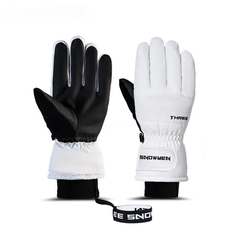 Gants de ski thermiques imperméables pour hommes et femmes, mitaines de doigt, coupe-vent, froid, ski, snowboard, extérieur, non ald, hiver