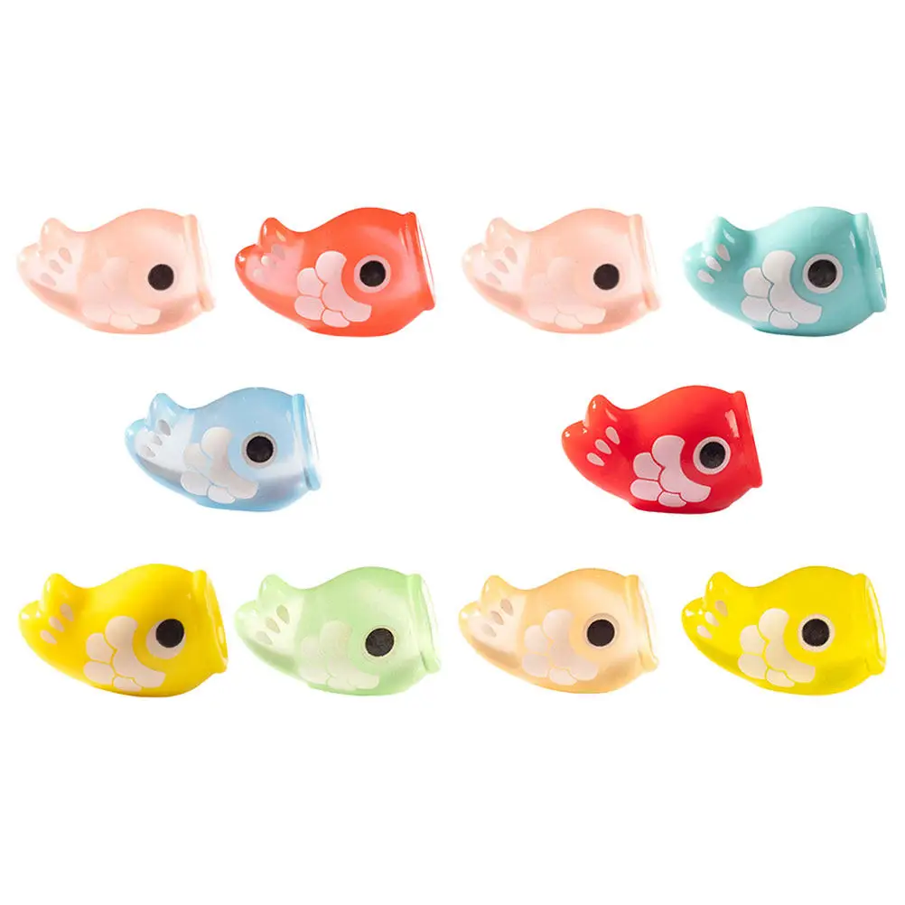 

10 шт. светящихся в темноте миниатюрных статуэток японских карпов для сказочного сада, бонсай, аквариума, микроландшафта, ночного освещения