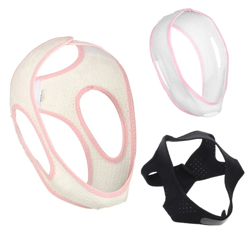 Unisex Anti Snoring Chin Strap Support jaw Breathable Mesh Bandage Drop Shipping