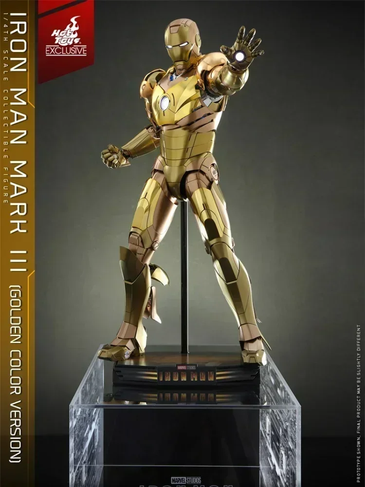 Original Hottoys Ht 1/4 48.5cm Iron Man Mk3 Qs024 Mark3 Marvel Comics Marvel Anime Action Figures Collection Model Toys Gift