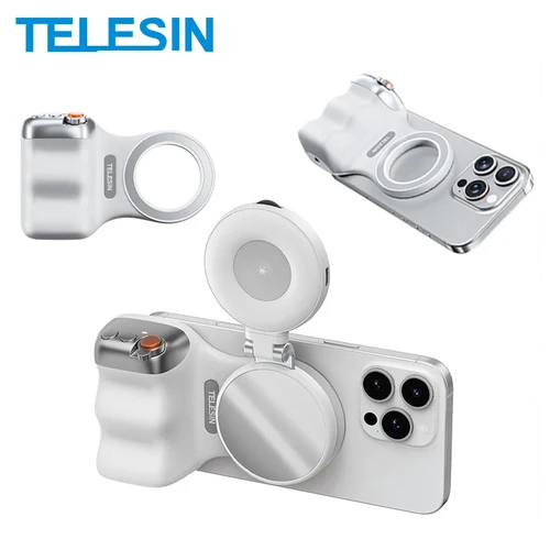 Imagen 1 del producto TELESIN-empuñadura magnética para cámara de teléfono, soporte para teléfono, ayuda de disparo, mango de Control remoto para Iphone, HUAWEI, SAMSUNG