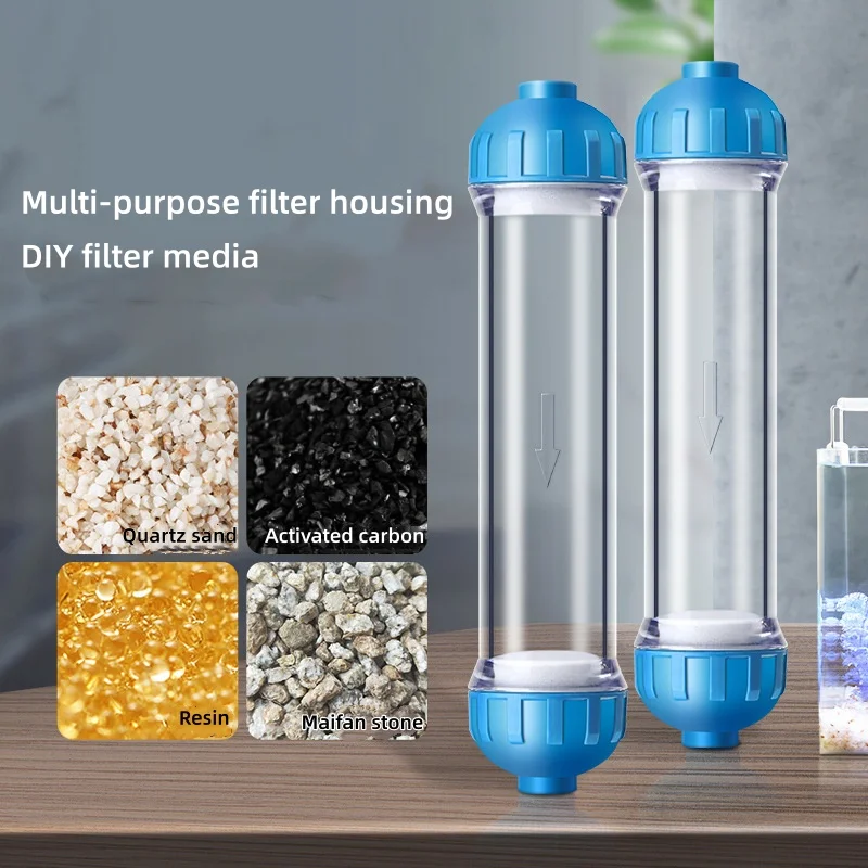 1PC T33 Water Filter Cartridge Housing DIY Empty Shell Water Purifier 1/4inch Transparent Filter Housing