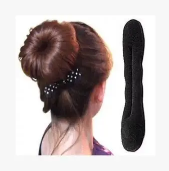 2 Size Direct Selling Black Sponge Hair Bun Maker Magic Bud-Like Donut Care Styling Tools Accessories HA048