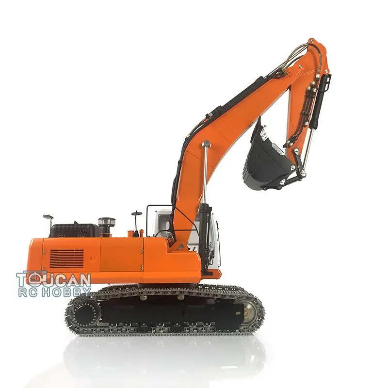 Gifts LESU 1/14 AC360 Hydraulic RC Excavator Metal Tracks Radio Painted Orange KIT Controlled Digger Trucks Model THZH0899-SMT2