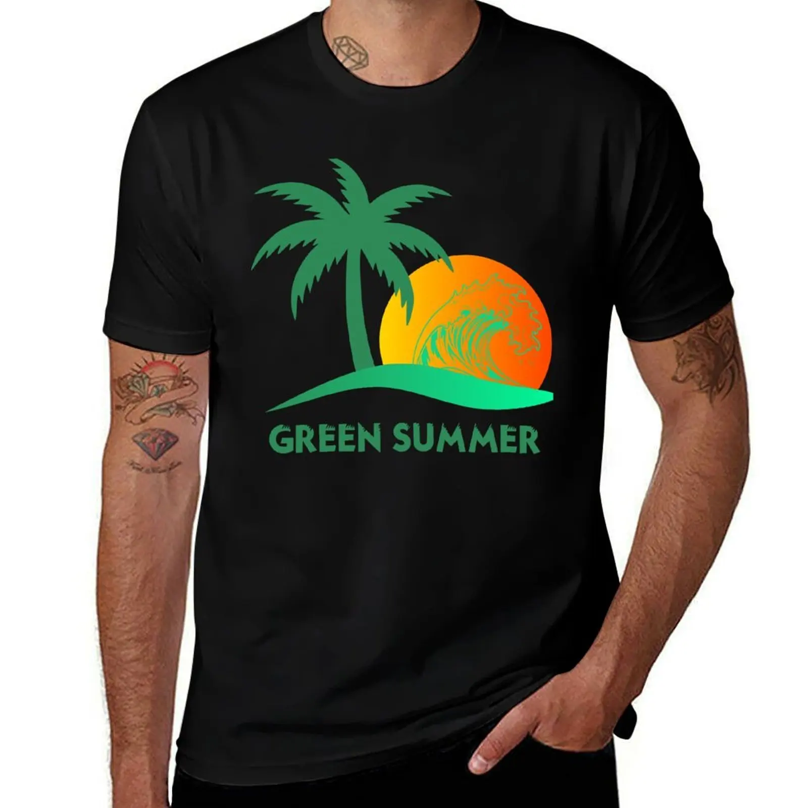 

Green summer T-Shirt croswit shirt man essential t shirt animal prinfor boys anime stuff mens t shirt