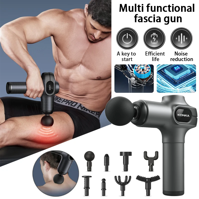 

Новый фасционный пистолет профессионального уровня, массажер для мышц плеч и шеи с меридианом для мужчин и женщин, мощный и мощный массажер