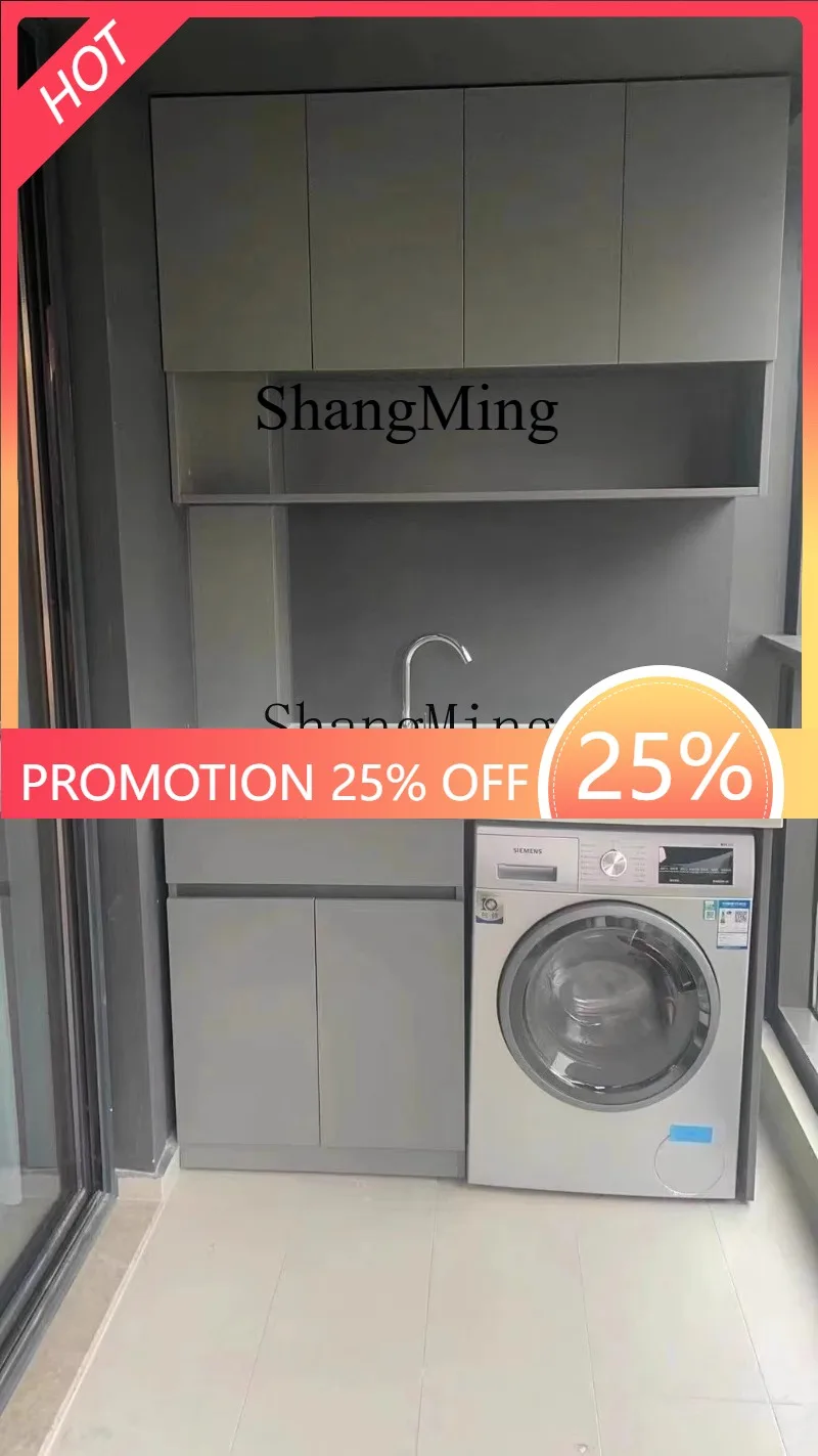 

ZYY Household Balcony Washing Machine Hanging Cabinet Wall-mounted Storage Storage Cabinet