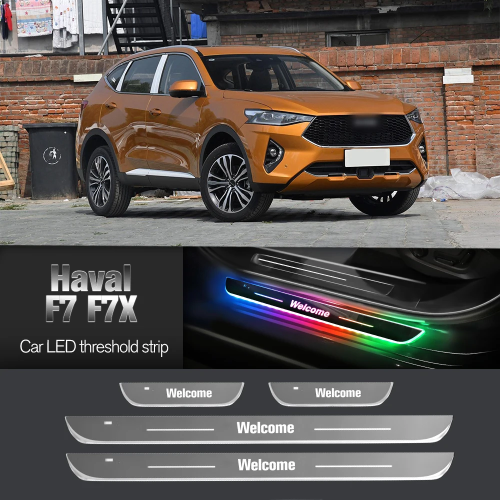 

Car Door Sill Light For Great Wall Haval F7 F7X 2019-2023 2020 Customized Logo LED Welcome Threshold Pedal Lamp Accessories