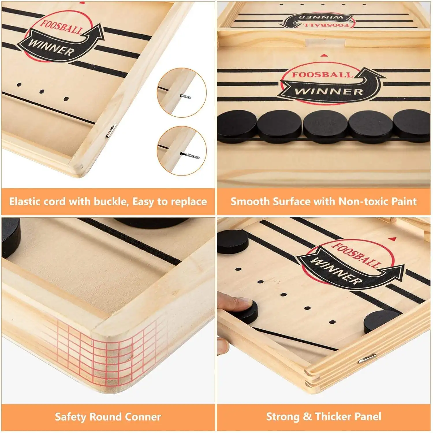 Wooden Billiard Board Game Foosball Winner Games Table Hockey Game Catapult Chess Parent-child Interactive Fun Competitive Toy