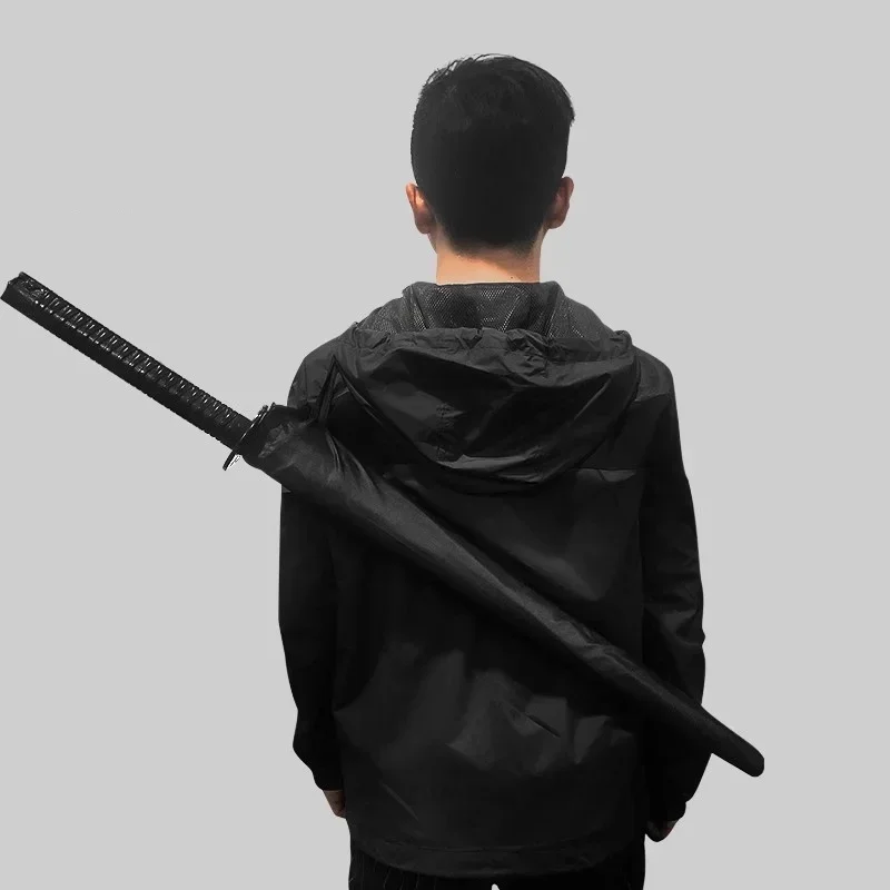 16K Large Katana Umbrella Creative Long Handle Parasol Demon Slayer Tanjirou Ninja Katana Japanese Samurai Sword Umbrellas Gifts