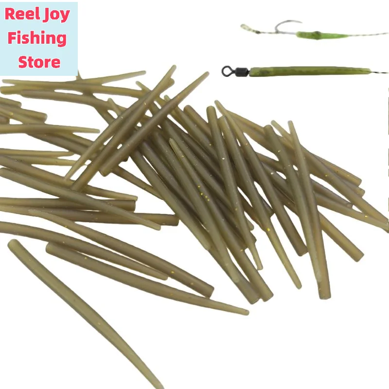 【50/150Pcs Carp Fishing Rig Anti Sleeves Terminal Carp Fishing Accessories Anti Winding Hook Sleeves Aligner Positioner Tubes】