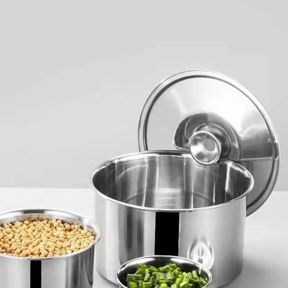 

Stainless Steel Oil Pot Lid 24cm Taste Cup Cover Kitchen Supplies Metal Reusable Cooker Pan Lid seasoning jar home practical