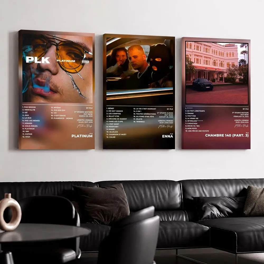 Rapper Album P-PLK Framed Wall Painting Canvas Poster Ready to Hang Wall Art for Bedroom Living Room Home Decor Gift