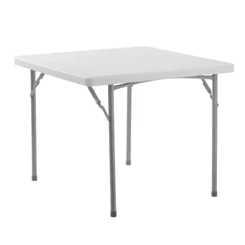 

36 дюймов Ш x 36 дюймов. D-крашенная серая пластиковая столешница, сверхпрочный складной стол с металлическим каркасом