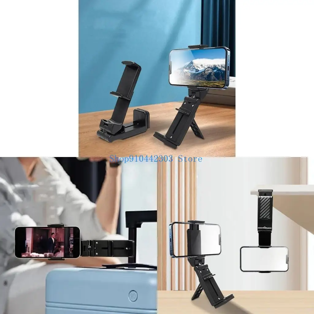 

L4MD Travel Phone Holder Portable Adjustable Mount with Multi Directional 360 Degree Rotation Universal Foldable Phone Stand
