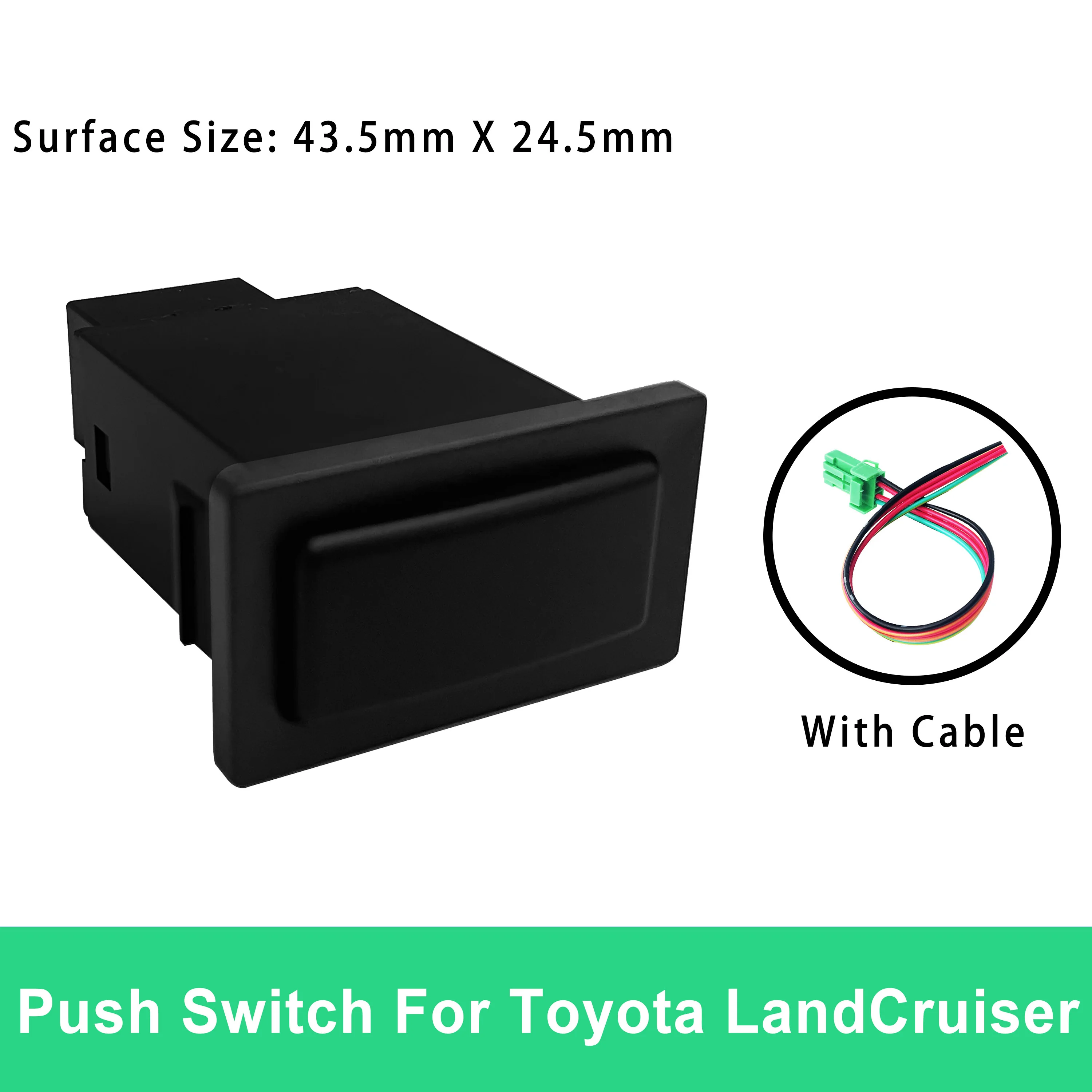 Blank Push Switch With Led Bulbs for Toyota LandCruiser 80 79 Series Prado 90 95 Replacement Fits Horizontal & Vertical Design