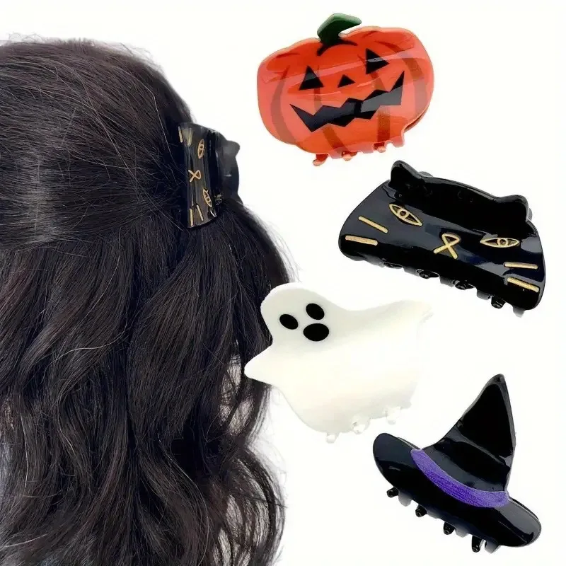 

Witch Hat Scratch Clip Black Cat Hairpin Diablo Halloween Headgear