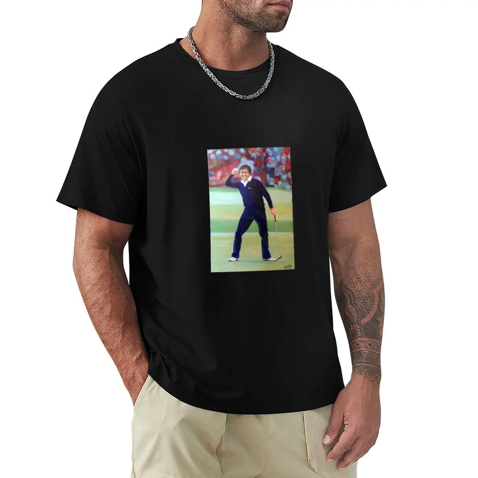 Seve Ballesteros - ChrisLionHeart T-Shirt Holiday Casual Short Sleeve Top