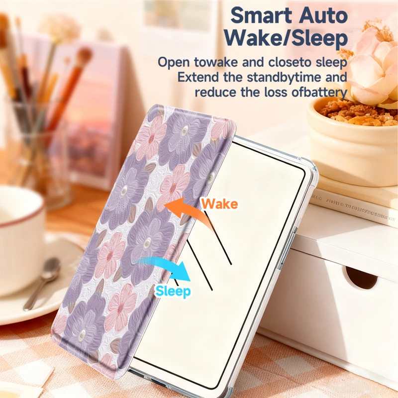 حافظة قارئ إلكتروني عالمية مقاس 6-7 بوصات، لجهاز Kindle Paperwhite 5، Kindle 10/11/12، مقاومة للخدش، زاوية معززة، إيقاظ/نوم، حماية #5