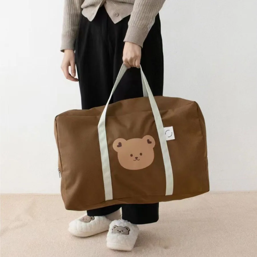 Large Maternity Bag for Baby Diaper Maternal Mommy Bag Bear Kindergarten Quilt Storage Bag Large-capacity Mom Travel Luggage Bag