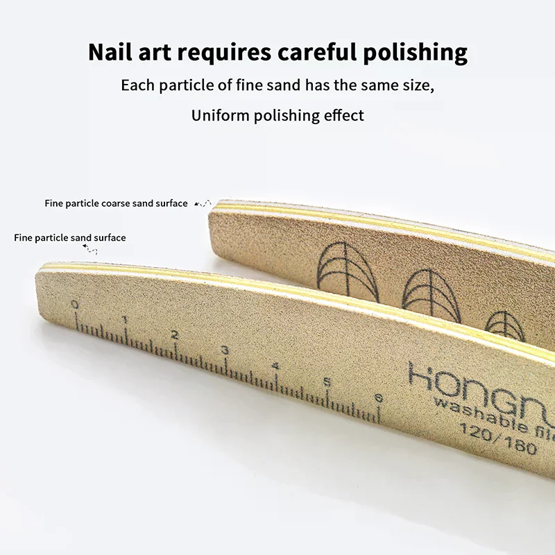カスタムネイルファイル スケールライン付き 100/180/180グリット 洗えるバフスティック ジェルネイル＆キャッツアイネイル マニキュア ペディキュアツール