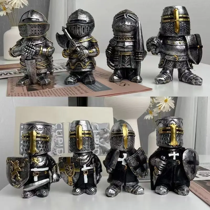 Exotic and quirky small ornaments, dolls, high-end niche European-style knight ornaments, vintage desk ornaments